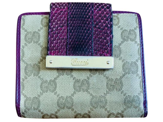 Gucci Wallets Brown Leather Exotic leather  ref.172737
