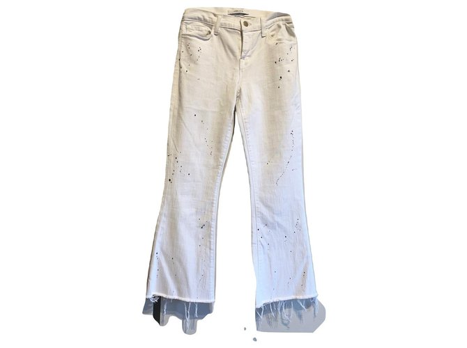 J Brand Jeans flare branco Algodão  ref.172787