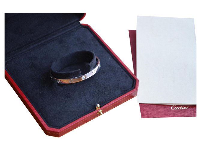 Cartier Love Armband aus Weißgold und Diamant Silber  ref.172793