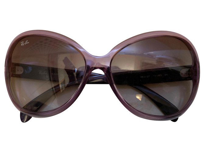 Ray-Ban lunettes de soleil violet brillant Plastique  ref.172802