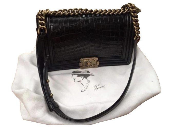 Chanel Boy Black Exotic leather ref.173021 - Joli Closet
