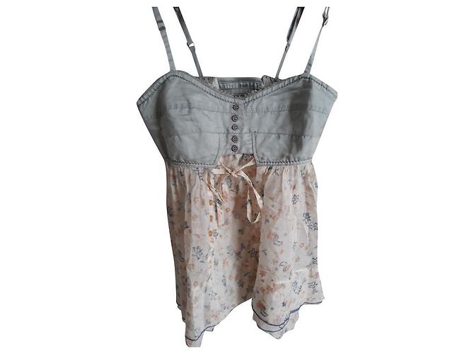 Marithé et François Girbaud Cotton Denim Bustier Tunic Multiple colors