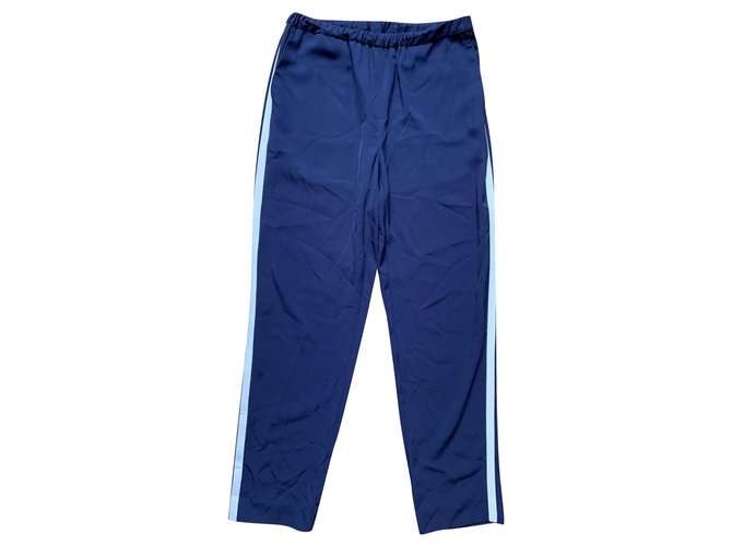 Closed Un pantalon, leggings Triacétate Bleu foncé  ref.173129