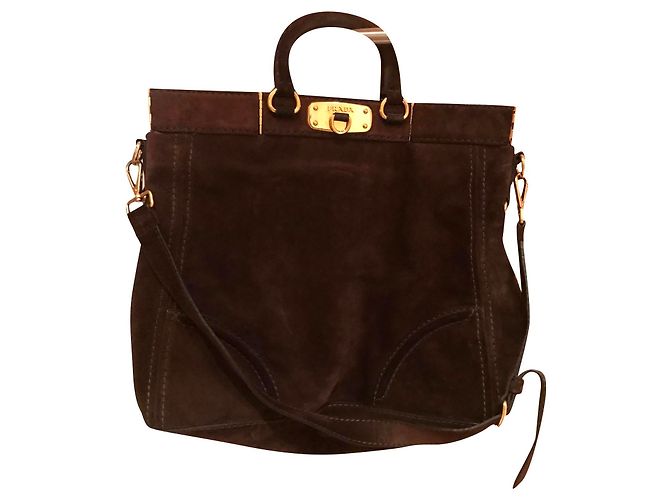 Sac Cabas Prada Marron Daimon