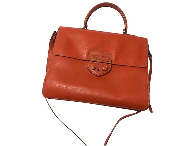 Prada Handtasche aus Leder Orange