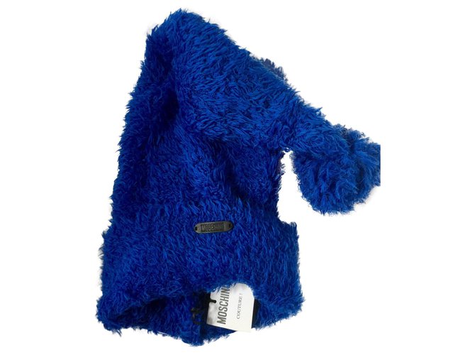 Moschino Couture Hat - Unisex Blue Wool Polyamide  ref.173140