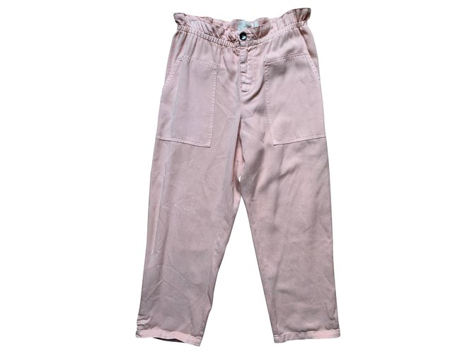 Vanessa Bruno Athe Pants, leggings Pink Lyocell  ref.173168