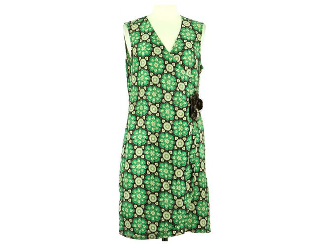 Stella Forest Robe Soie Vert foncé  ref.173324