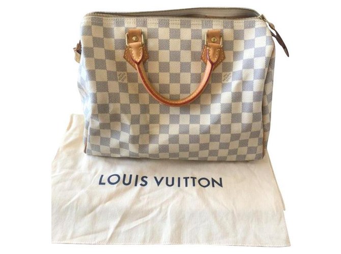 Speedy Louis Vuitton Handbags Beige Leather  ref.173339
