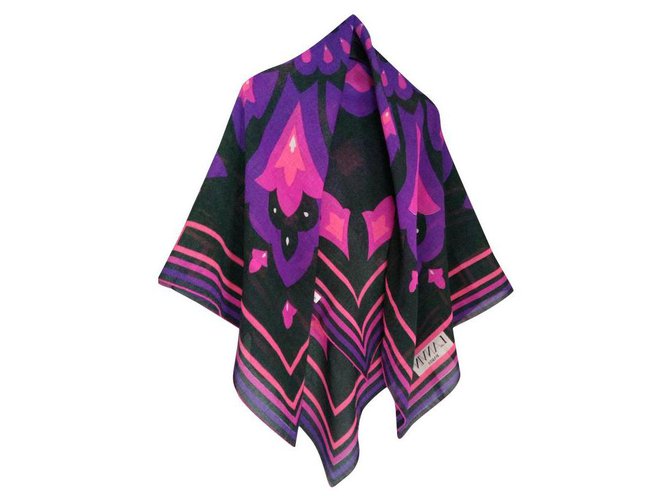 Lanvin Silk scarves Multiple colors Wool  ref.173352