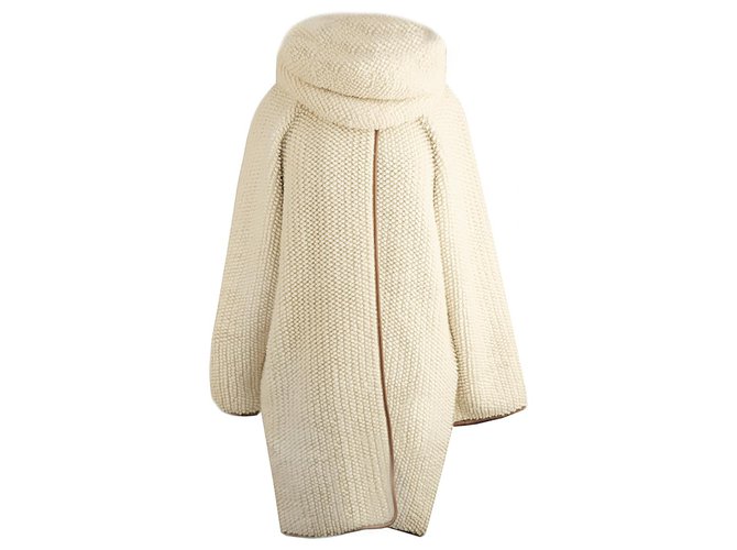 Hermès oversized coat with removable snood scarf Cashmere  ref.173398