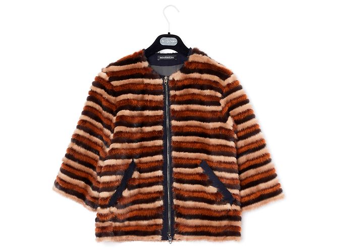 Ines et Marechal mink stripes FR38 Brown