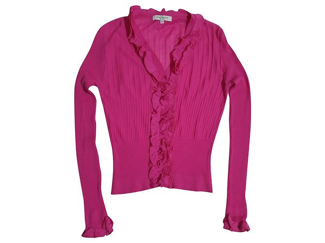 Anne Fontaine Strickjacke aus Baumwolle Rosa Größe 42 Pink