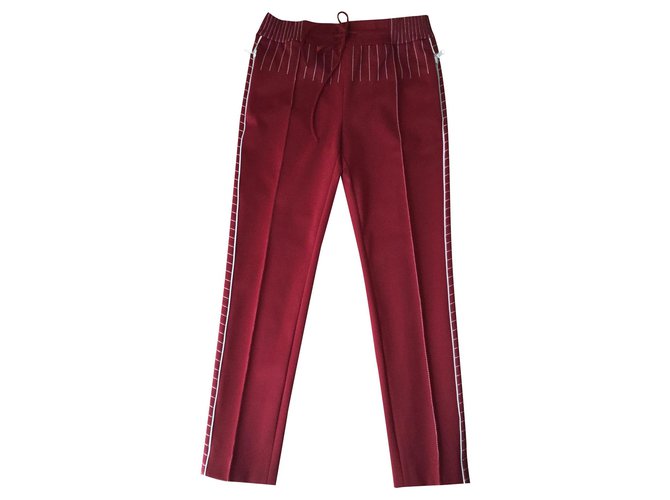 Valentino Un pantalon, leggings Polyester Rouge  ref.173520