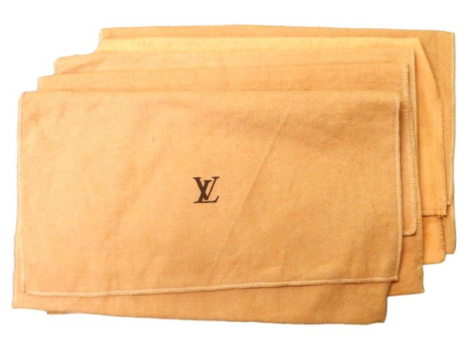 Louis Vuitton Envelope Dust Cover Bag Beige Cotton ref.173527