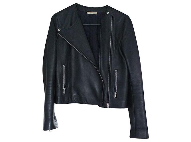 Céline Perfecto Lederjacke Schwarz