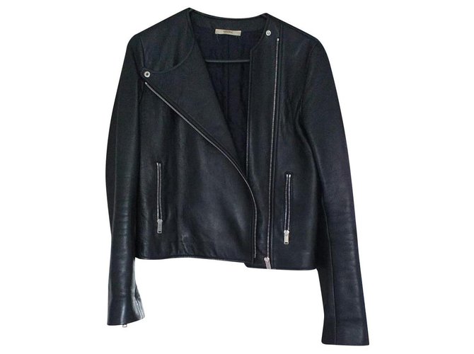 Céline Jackets Black Leather  ref.173605