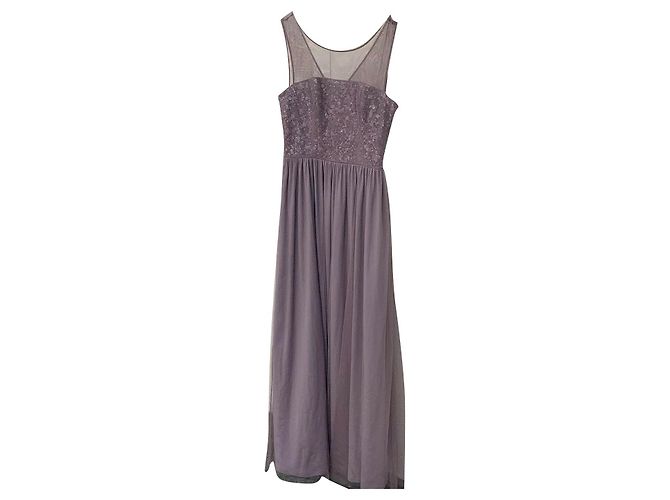 Vera Wang Abendkleid mit Tüll und Pailletten Pink Lila