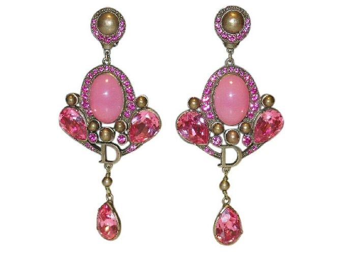 John Galliano per orecchini in cristallo Dior