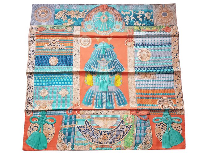 Hermès Ornamenti samurai Multicolore Seta  ref.173672