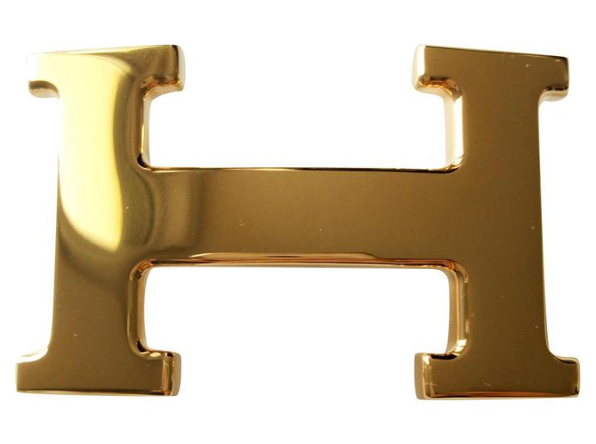 Constance Hermès Belt buckle H ,Hermes Golden Gold-plated  ref.173676