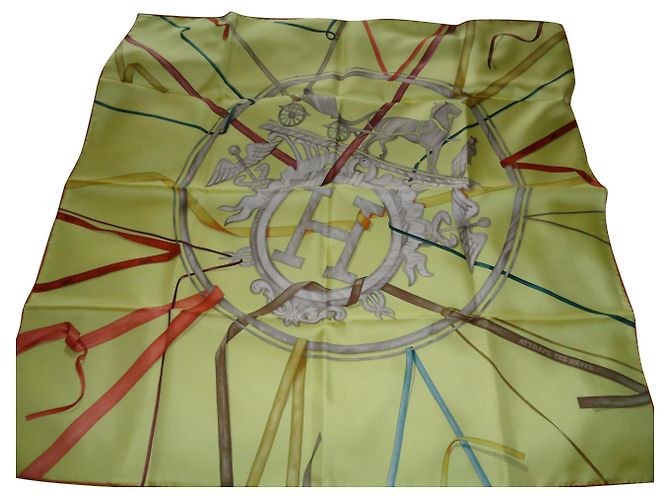 Hermès Sciarpe di seta Giallo