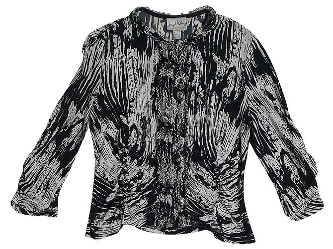 Joseph Ribkoff Blusenhemd Schwarz Weiß Polyester XL