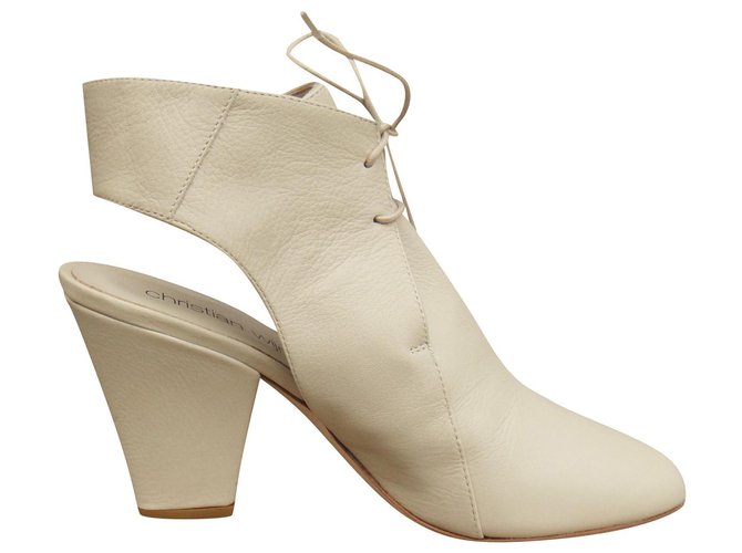 Autre Marque low boots Christian Wijnants new condition Eggshell Leather  ref.173759