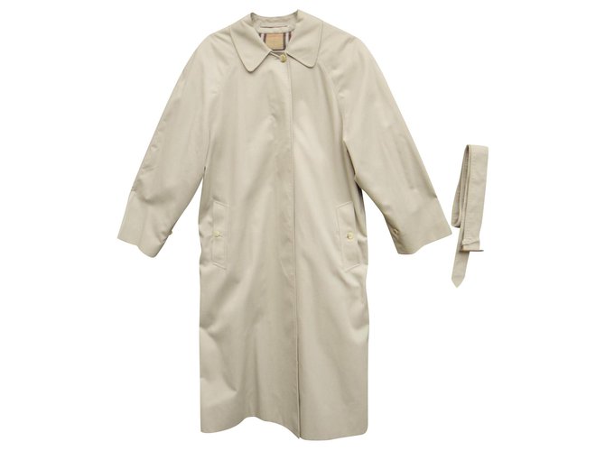 Burberry woman raincoat vintage t 40 Beige Cotton Polyester  ref.173763