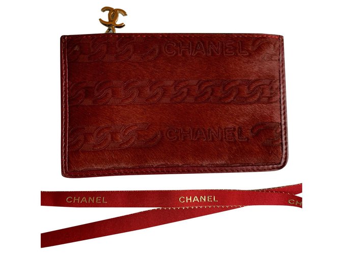 Chanel Bolsas, carteiras, casos Vermelho  ref.173764