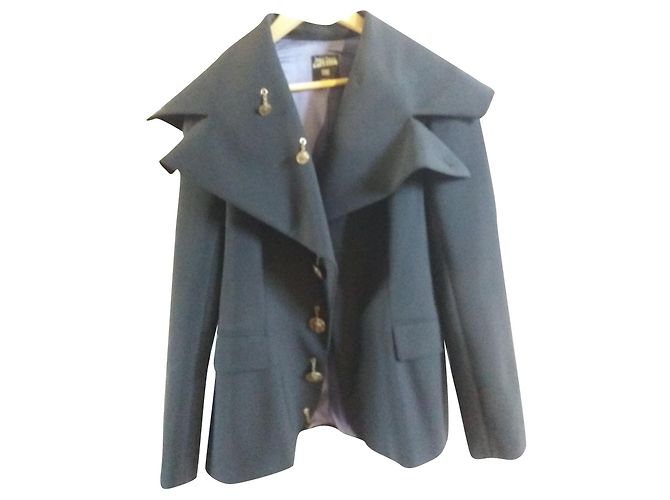 Jean Paul Gaultier Jacke aus schwarzer Wolle
