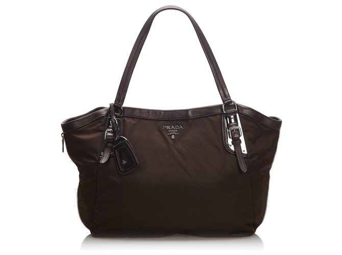 prada black nylon tote
