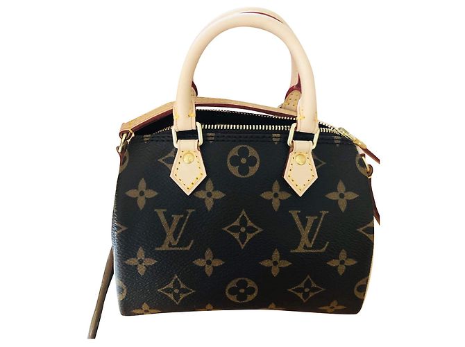 Bolsa Louis Vuitton Speedy Nano Marrom de Tecido