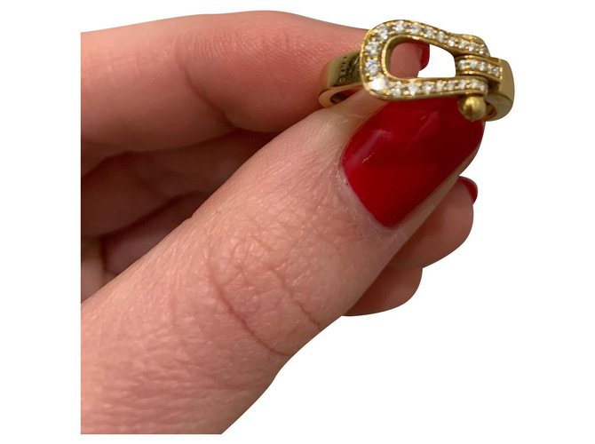 Fred Force Ring 10 Mittleres Modell Golden Gelbes Gold  ref.173962