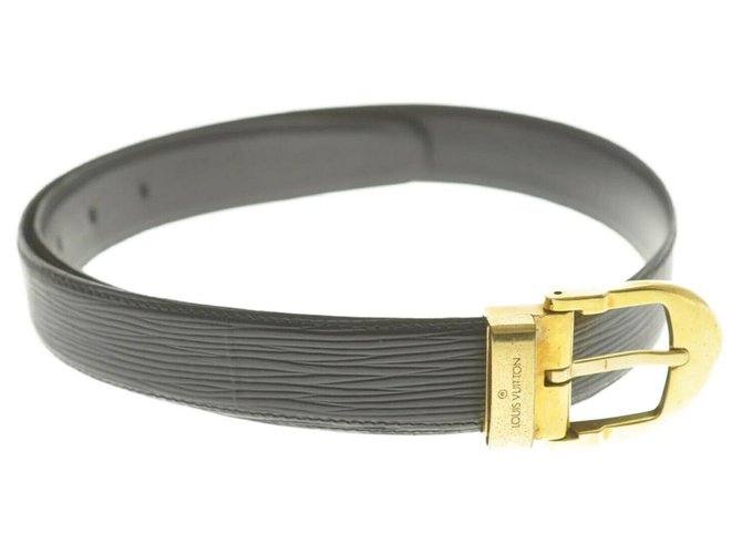 Louis Vuitton Louis Vuitton Black Epi Leather Ceinture Classique Belt