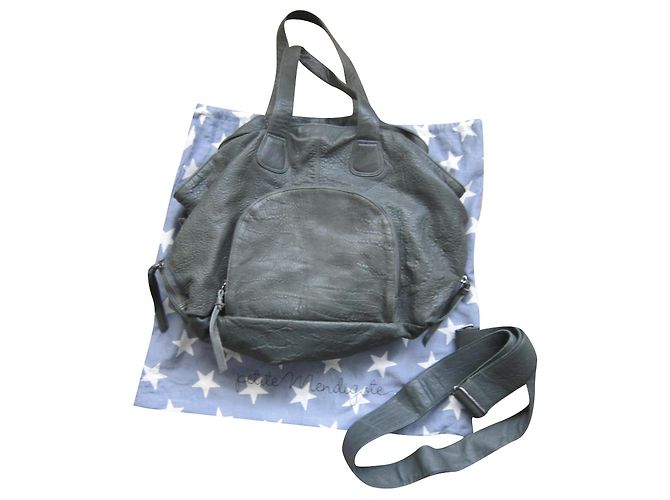 Petite Mendigote Large Model Bag Dark Grey Leather