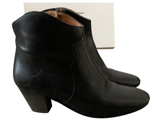 Isabel Marant Ankle Boots Black Leather  ref.174001