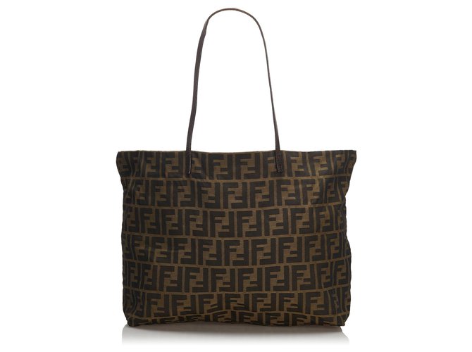 fendi brown tote bag