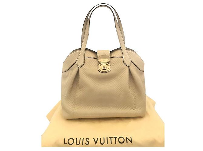 Louis Vuitton Cirrus Handtasche aus Pythonleder Beige