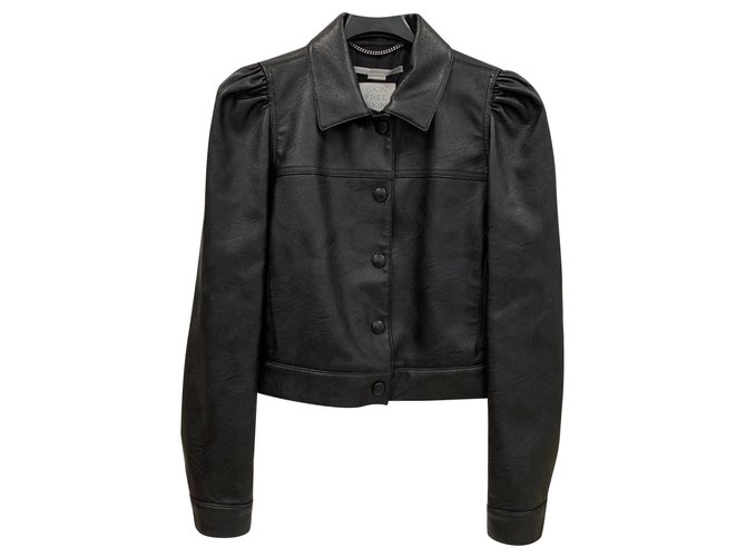 Stella Mc Cartney Alter nappa short jacket Black Synthetic  ref.174233