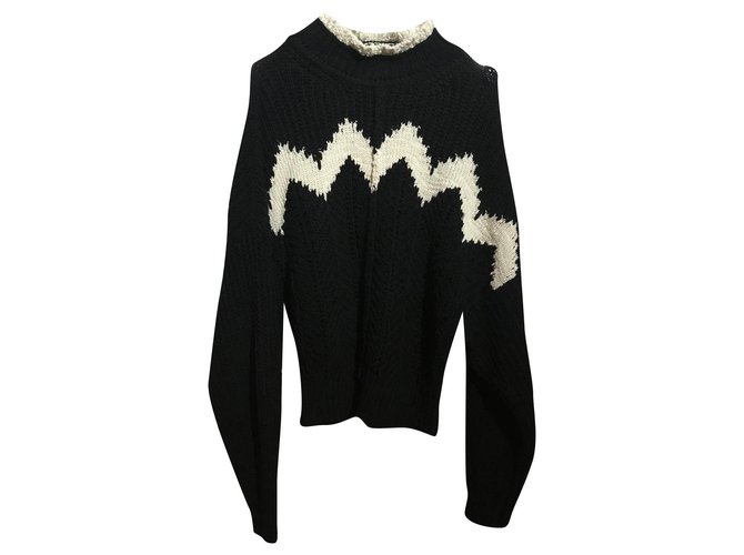 Isabel Marant Knitwear Black White Cotton Wool  ref.174260