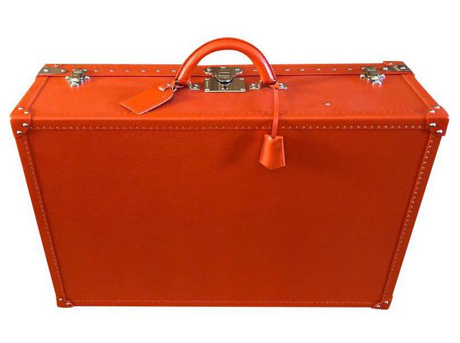 louis vuitton orange suitcase