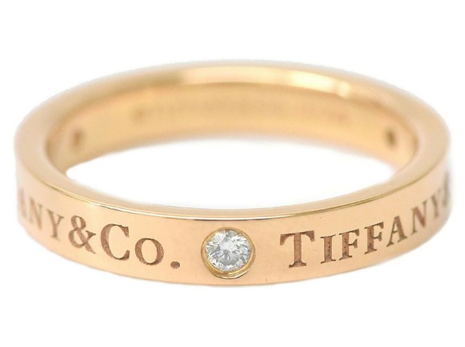 Autre Marque TIFFANY & CO. Logo-Ring Golden Roségold  ref.174285
