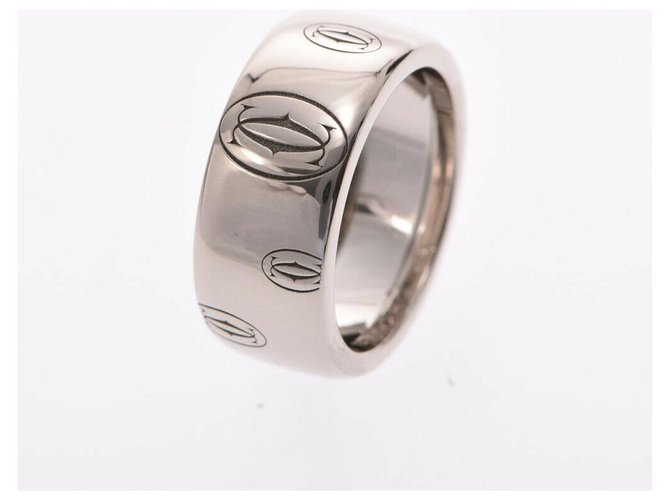Cartier Happy Birthday Ring LM  # 49 Silvery White gold  ref.174287