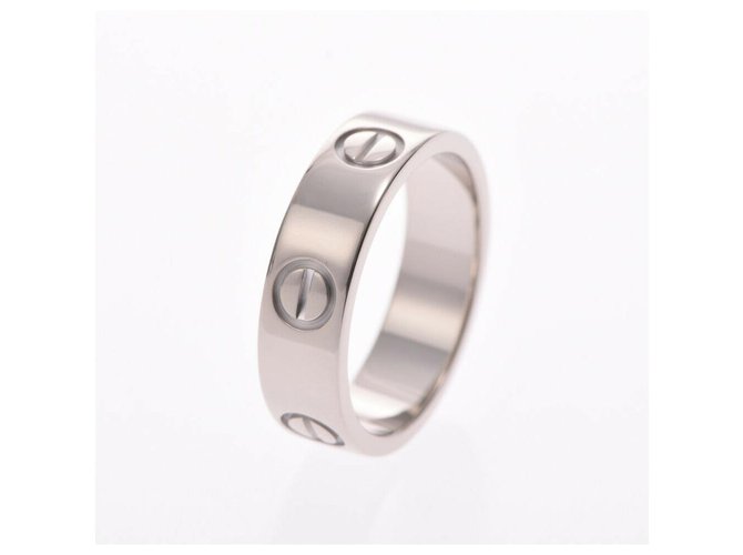 Cartier love ring #52 Silvery White gold  ref.174295