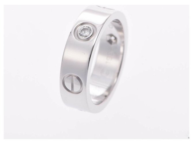 Cartier love ring #50 Silvery White gold  ref.174296