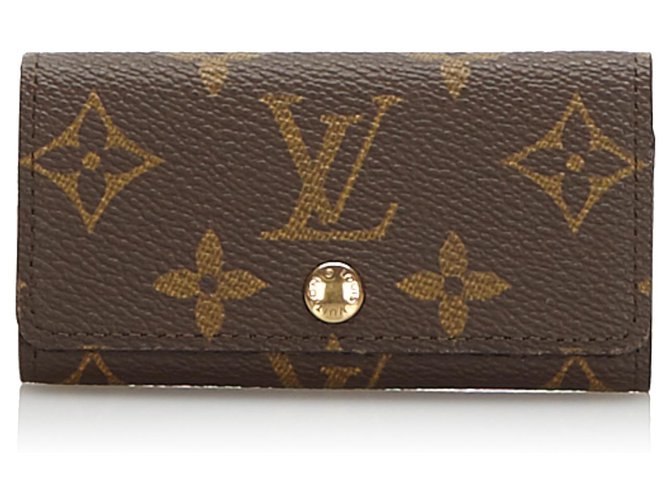 Louis Vuitton Brown Monoram Schlüsselhalter Brieftasche Braun Leinwand  ref.174314