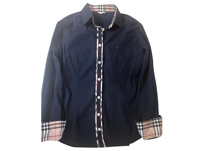Camicia Burberry Brit in cotone blu