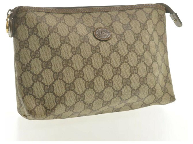 Pochette en cuir Gucci Beige  ref.174394