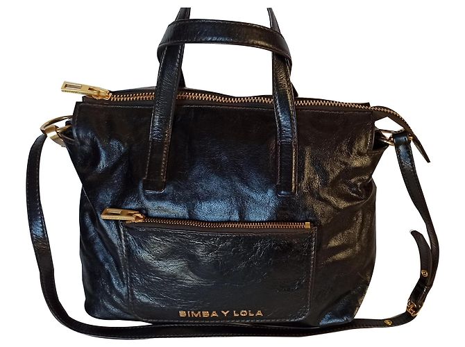 Bimba & Lola Handtasche aus schwarzem Leder